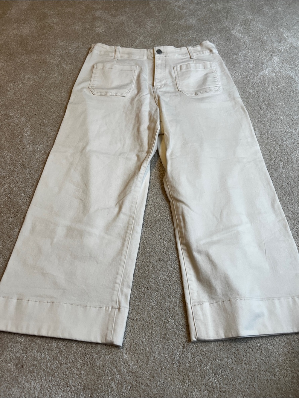 Lauren Conrad Off-White Wide-Leg Jeans